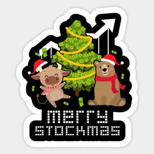 Stock Market Trading Men Kids Women Stocks Ugly Christmas Sticker